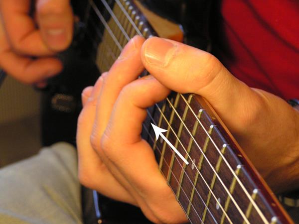 постановка левой руки на гитаре